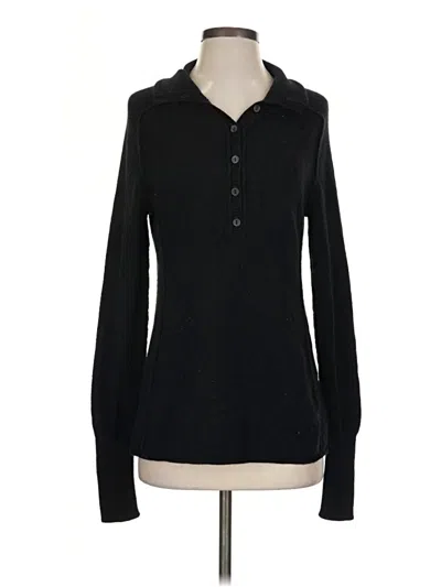 Pre-owned Peruvian Connection Wool Cardigan Sweater In Black