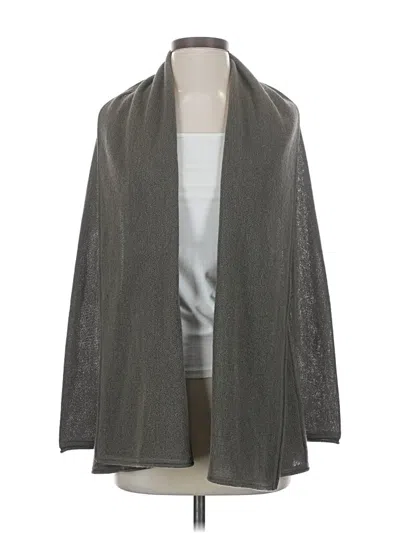 Pre-owned Peruvian Connection Wool Cardigan Sweater In Gray
