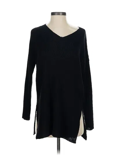 Pre-owned Peruvian Connection Wool Pullover Sweater In Black