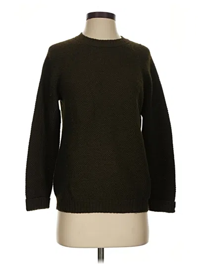Pre-owned Peruvian Connection Wool Pullover Sweater In Black