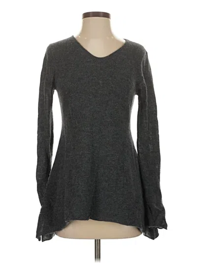 Pre-owned Peruvian Connection Wool Pullover Sweater In Gray