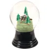 Perz Y Snowglobe, Medium Chalet With Tree - 5"h X 3"w X 3"d