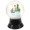 Perz Y Snowglobe, Medium Snowman With Skis - 5"h X 3"w X 3"d
