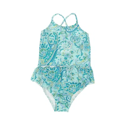 Pesciolino Rosso Bandana Lycra Swimsuit Kids In Multicolor
