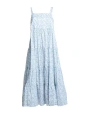 Pesciolino Rosso Beachwear Woman Cover-up Sky Blue Size S Cotton In Blue