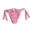 Pesciolino Rosso Bows Swimsuit Slip With Strawberries In Rosa