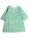 Pesciolino Rosso Caftan With Green Flowers In Verde