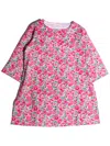 Pesciolino Rosso Caftan With Pink Flowers In Rosa