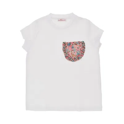 Pesciolino Rosso Cotton T-shirt Kids In White