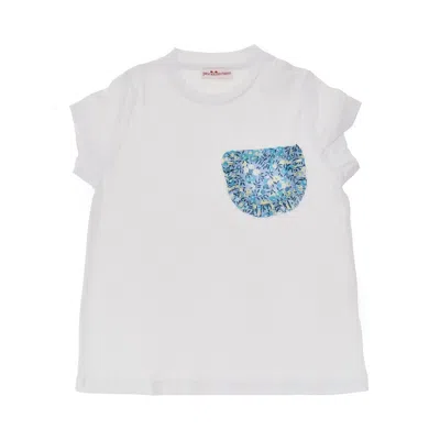 Pesciolino Rosso Cotton T-shirt Kids In White