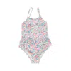 Pesciolino Rosso Floral Lycra Swimsuit Kids In Multicolor