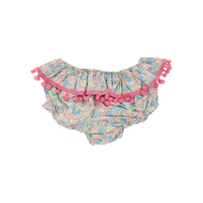 Pesciolino Rosso Liberty Cotton Knickers Kids In Multi