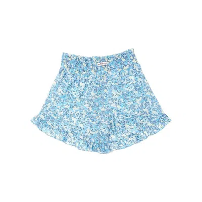 Pesciolino Rosso Liberty Cotton Shorts Kids In Blue