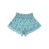 Pesciolino Rosso Printed Liberty Fabric Swimshorts Kids In Blue