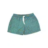 Pesciolino Rosso Printed Nylon Swimshorts Kids In Blue