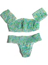Pesciolino Rosso Stretch Bandeau Bikini In Verde