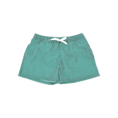 Pesciolino Rosso Swimshorts With Striped Motif Kids In Green