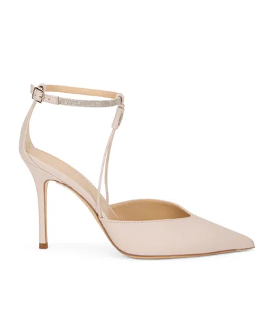 Peserico 10mm Rhinestone-embellished Leather Pumps In Multi