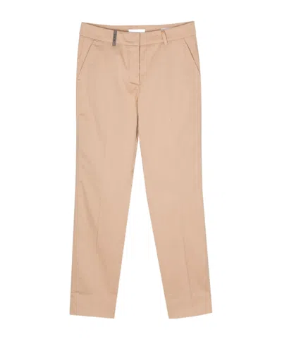 Peserico 4718 Tailored Trousers In Brown