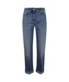 Peserico Comfort Light Denim Trousers In Blue