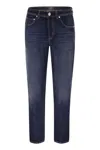 Peserico 5-pocket Stretch Cotton Twill Denim In Blue