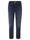 Peserico 5-pocket Stretch Cotton Twill Denim In Blue