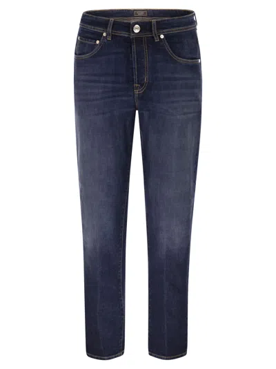 PESERICO 5-POCKET STRETCH COTTON TWILL DENIM