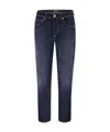 Peserico 5-pocket Stretch Cotton Twill Denim In Blue