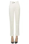 Peserico 5 Pockets Style Cotton Trousers In White