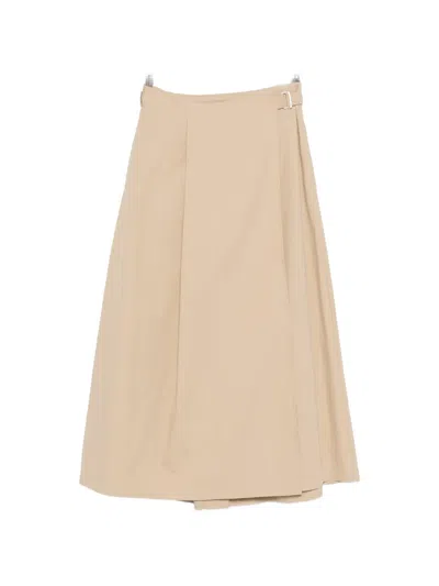 Peserico Side Pocket Midi Skirt In Neutral