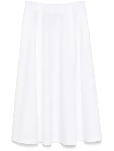 Peserico A-line Midi Skirt In White