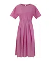 Peserico Women Cotton-blend Dress With Light Stitch In Pink