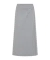 Peserico Wool Blend Midi Skirt In Gray