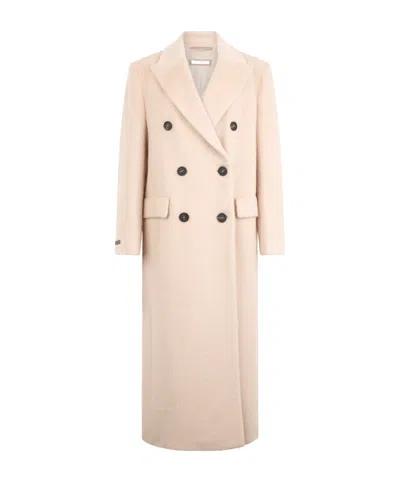 Peserico Abric Double-breasted Coat In Neutral