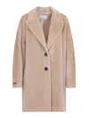 Peserico Bear Cocoon Single-breasted Coat In Brown