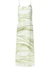 Peserico Abstract-pattern Dress In White
