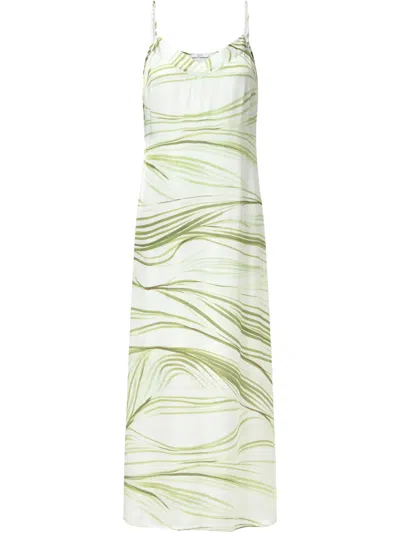 Peserico Abstract-pattern Dress In White