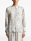 Peserico Abstract-print Shirt In Neutral