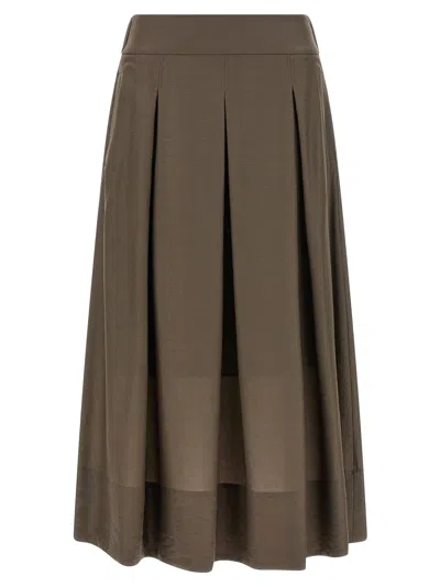 Peserico A-line Skirt In Brown