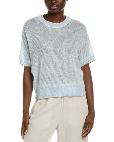 Peserico Short Sleeve Knit In Blue
