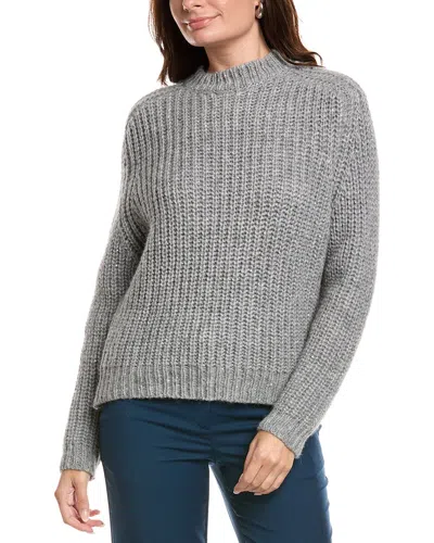 Peserico Woman Sweater Grey Size 10 Polyester, Alpaca Wool, Nylon, Merino Wool In Gray