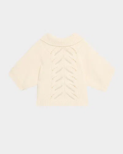 Peserico Alpaca-blend Punto Luce Cable-knit Sweater In Neutral