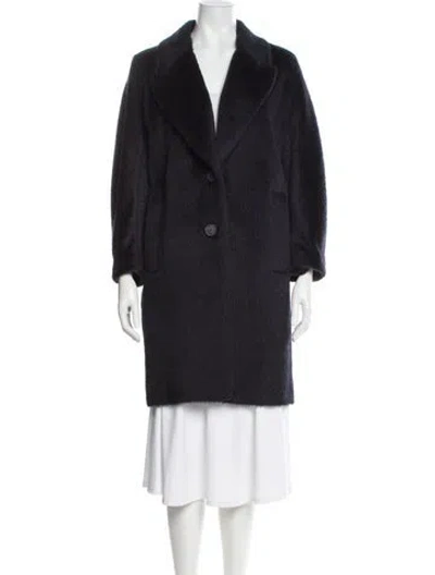 Pre-owned Peserico Alpaca Coat W/ Tags In Blue