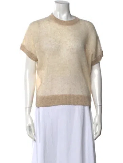 Pre-owned Peserico Alpaca Crew Neck Sweater In Neutrals