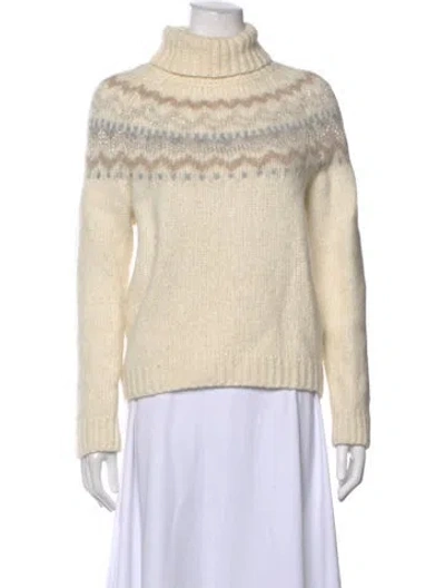 Pre-owned Peserico Alpaca Patterned Sweater In Neutrals