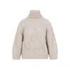 Peserico Turtleneck Diamond-pattern Knitwear In Neutral