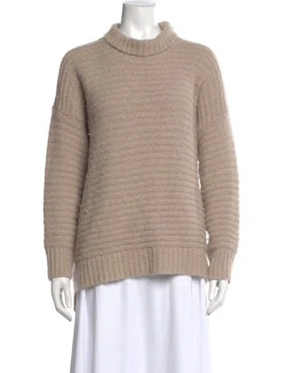 Pre-owned Peserico Alpaca Turtleneck Sweater In Neutral