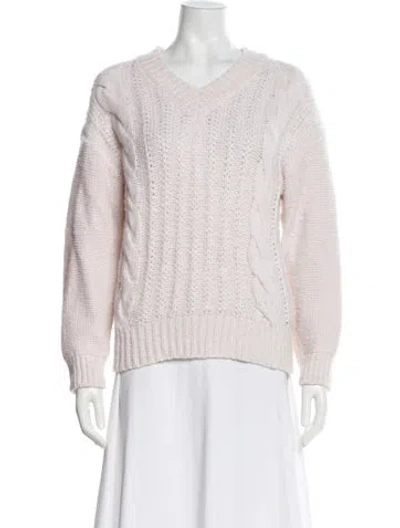 Pre-owned Peserico Alpaca V-neck Sweater In Neutral