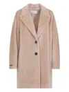 Peserico Bear Cocoon Single-breasted Coat In Neutral