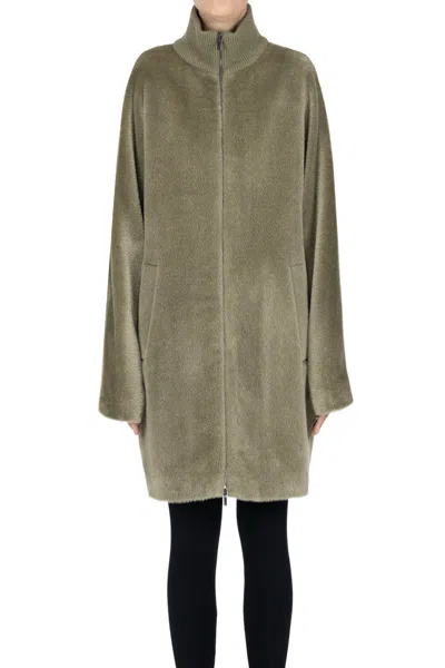 Peserico Alpaca Wool Coat In Multi